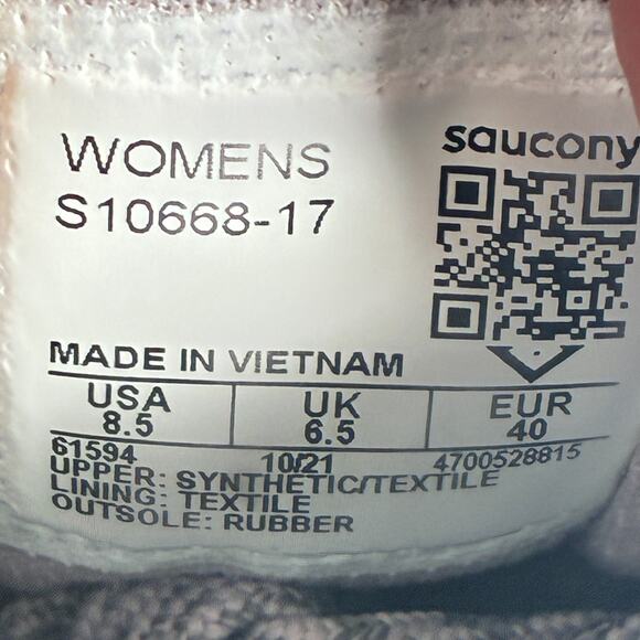 Saucony Excursion TR15 Gray Trail Running Shoes Sneakers S10668-17 Womens Sz 8.5 - Picture 10 of 11